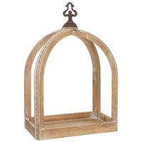 Large Base Natural Wood 21” Lantern